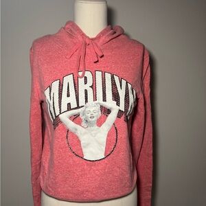 Marilyn Monroe Graphic Pink Hoodie